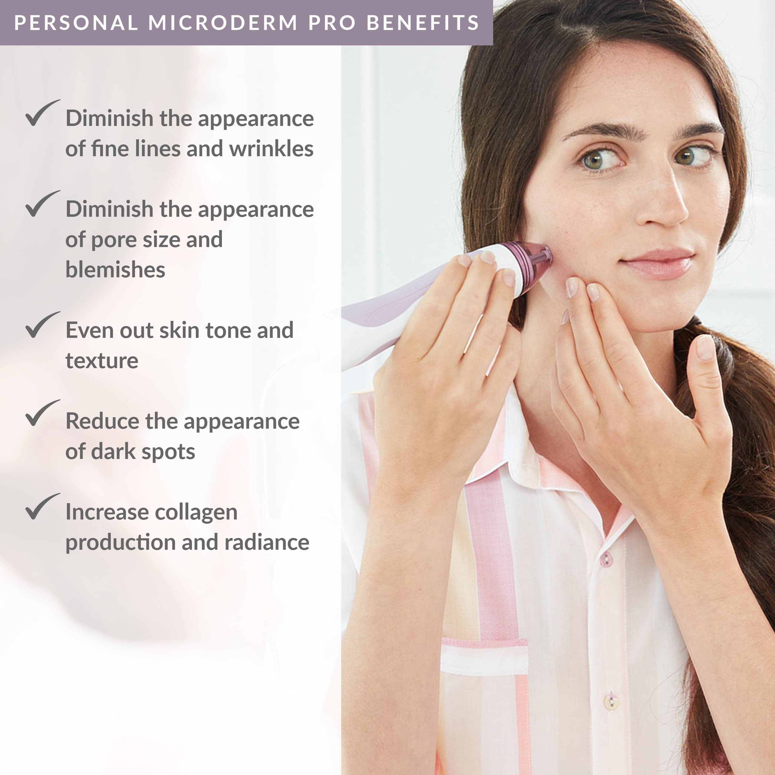 PMD Personal Microderm Pro - At-Home Microdermabrasion Machine with Kit for Face & Body - Exfoliating Crystals and Vacuum Suction for Fresh and Radiant Skin - High & Low Speed Options